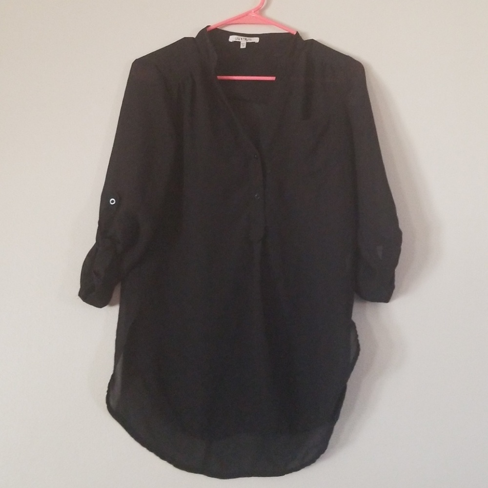 Sheer black shirt